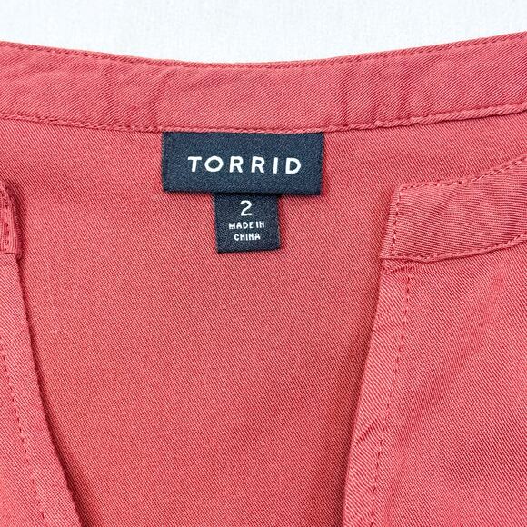 Torrid Plus Size Rust Red Zip-Front Tunic Dress - 2X - Picture 7 of 7